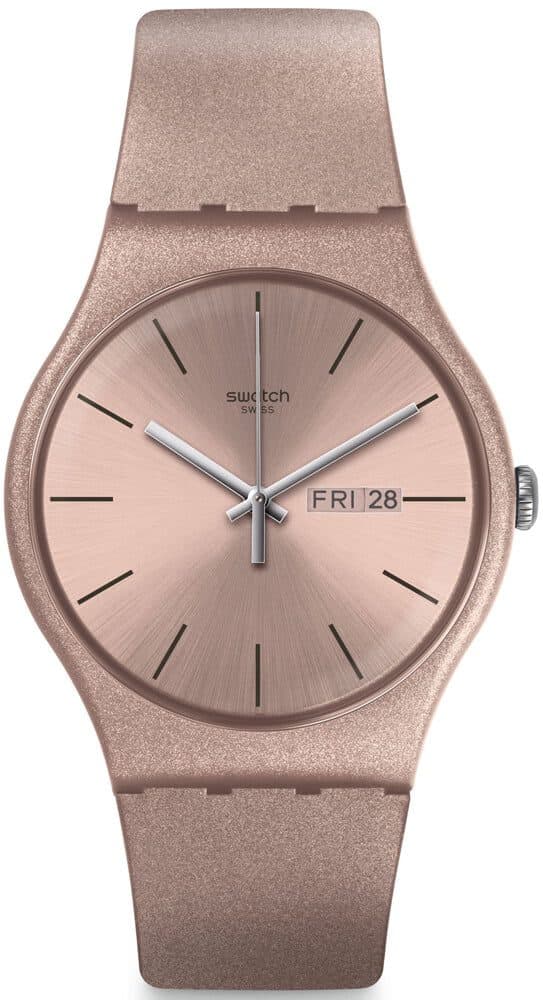 Zegarek Swatch z brokatowym połyskiem