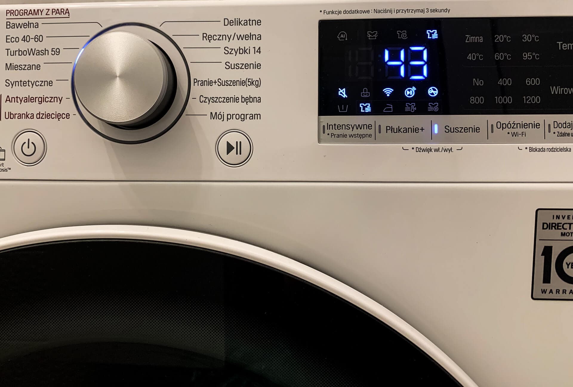 Kupiliśmy pralko-suszarkę i to był strzał w .... Programy prania i suszenia LG F2DV5S8S0