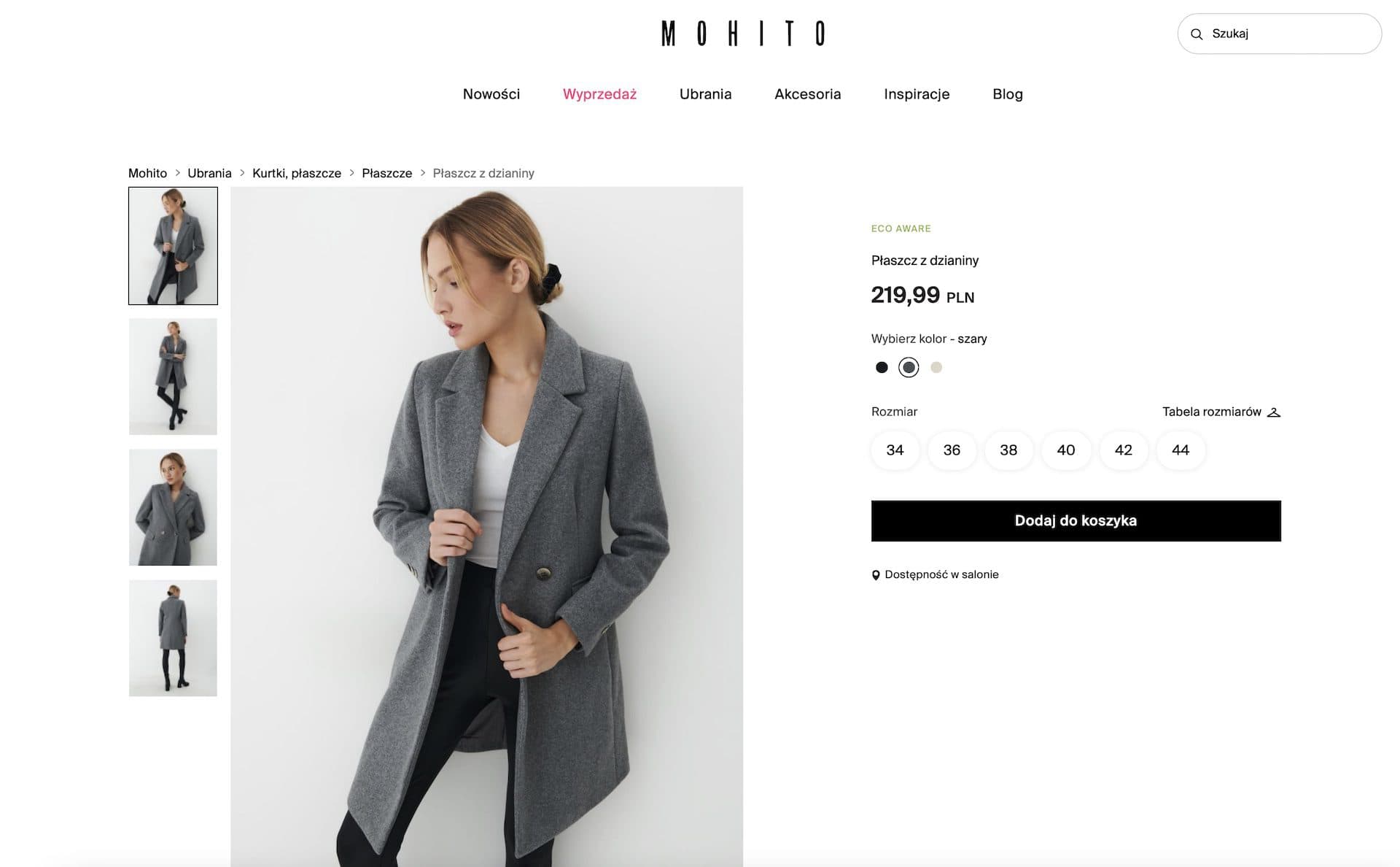 Dzianinowe płaszcze na jesień