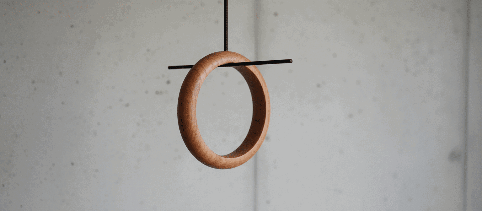 Drewniany krążek cedrowy zawieszony na wieszaku w szafie